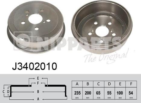 Nipparts J3402010 - Əyləc barabanı furqanavto.az