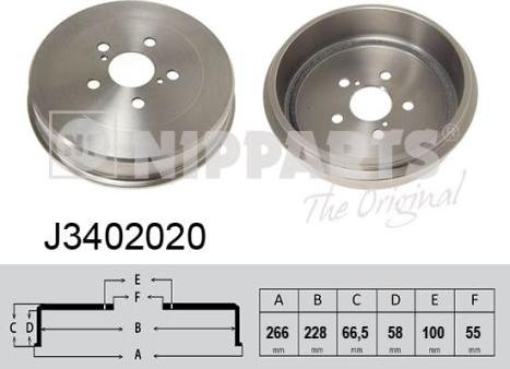 Nipparts J3402020 - Əyləc barabanı furqanavto.az