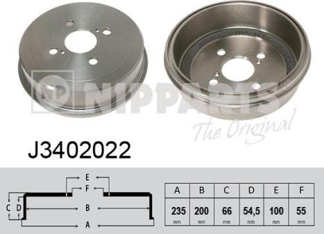 Nipparts J3402022 - Əyləc barabanı furqanavto.az