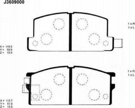 Brake Engineering PA413 - Əyləc altlığı dəsti, əyləc diski furqanavto.az