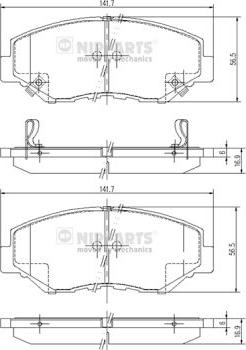 Nipparts J3604061 - Əyləc altlığı dəsti, əyləc diski furqanavto.az