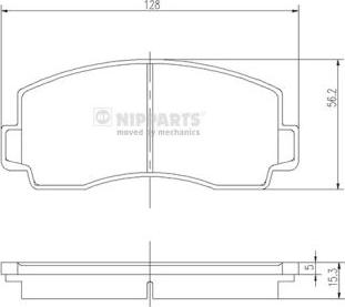 Nipparts J3605002 - Əyləc altlığı dəsti, əyləc diski furqanavto.az