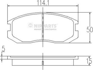 Nipparts J3605032 - Əyləc altlığı dəsti, əyləc diski furqanavto.az