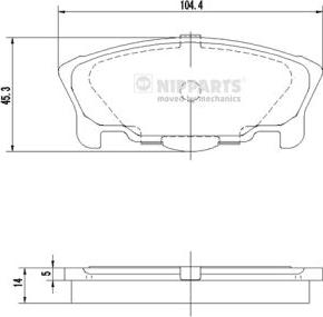 Nipparts J3606016 - Əyləc altlığı dəsti, əyləc diski furqanavto.az