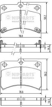 Nipparts J3606020 - Əyləc altlığı dəsti, əyləc diski furqanavto.az