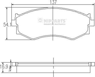 Nipparts J3601042 - Əyləc altlığı dəsti, əyləc diski furqanavto.az