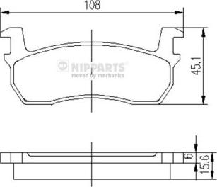 Nipparts J3601003 - Əyləc altlığı dəsti, əyləc diski furqanavto.az