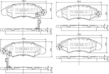 Nipparts J3608019 - Əyləc altlığı dəsti, əyləc diski furqanavto.az