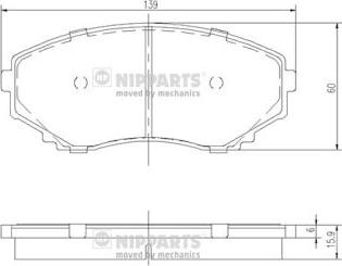 Nipparts J3603046 - Əyləc altlığı dəsti, əyləc diski furqanavto.az