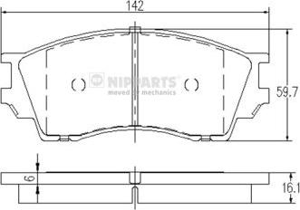 Nipparts J3603040 - Əyləc altlığı dəsti, əyləc diski furqanavto.az