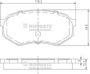 Nipparts J3603030 - Əyləc altlığı dəsti, əyləc diski furqanavto.az