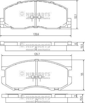 Nipparts J3602039 - Əyləc altlığı dəsti, əyləc diski furqanavto.az