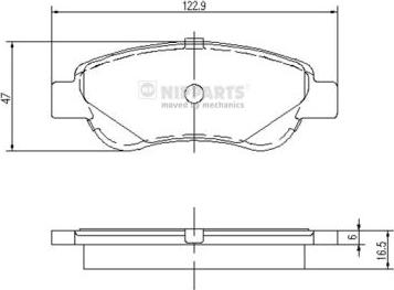 Nipparts J3602122 - Əyləc altlığı dəsti, əyləc diski furqanavto.az