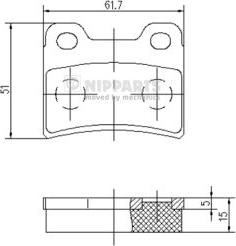 Nipparts J3610303 - Əyləc altlığı dəsti, əyləc diski furqanavto.az