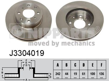 Nipparts J3304019 - Əyləc Diski furqanavto.az