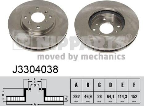 Nipparts J3304038 - Əyləc Diski furqanavto.az