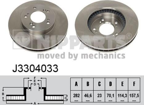 Nipparts J3304033 - Əyləc Diski furqanavto.az