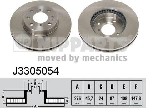 Nipparts J3305054 - Əyləc Diski furqanavto.az