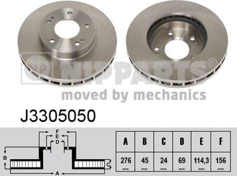 Nipparts J3305050 - Əyləc Diski furqanavto.az