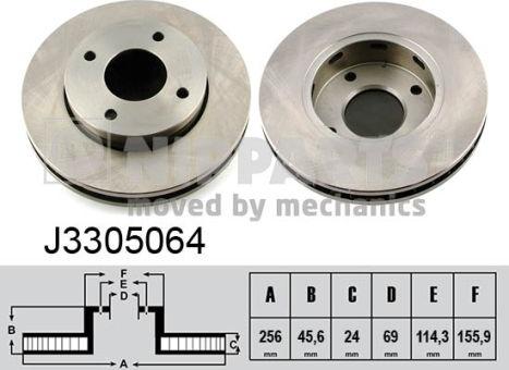 Nipparts J3305064 - Əyləc Diski furqanavto.az