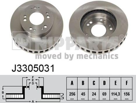 Nipparts J3305031 - Əyləc Diski furqanavto.az