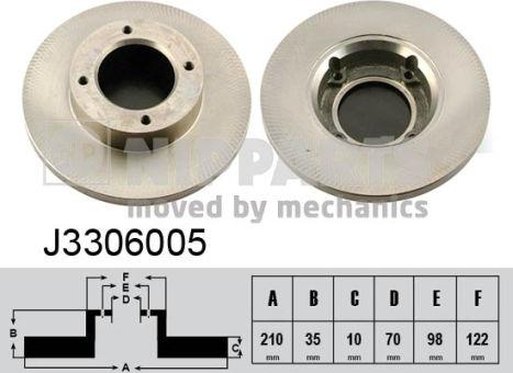 Nipparts J3306005 - Əyləc Diski furqanavto.az