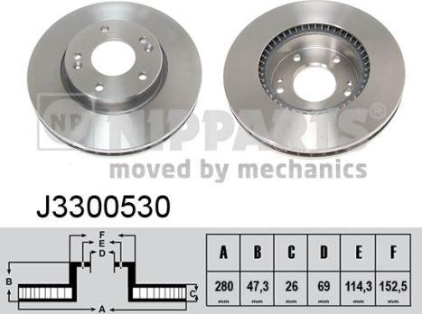 Nipparts J3300530 - Əyləc Diski furqanavto.az