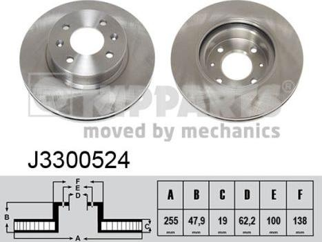 Nipparts J3300524 - Əyləc Diski furqanavto.az