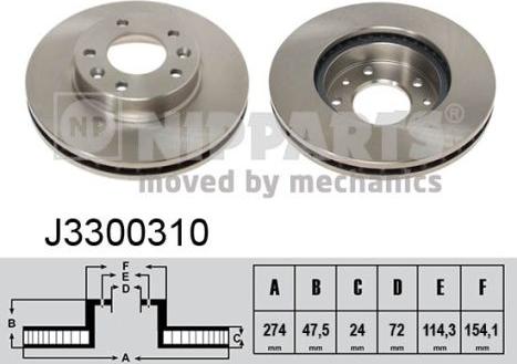 Nipparts J3300310 - Əyləc Diski furqanavto.az