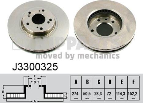 Nipparts J3300325 - Əyləc Diski furqanavto.az