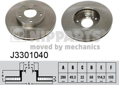 Nipparts J3301040 - Əyləc Diski furqanavto.az