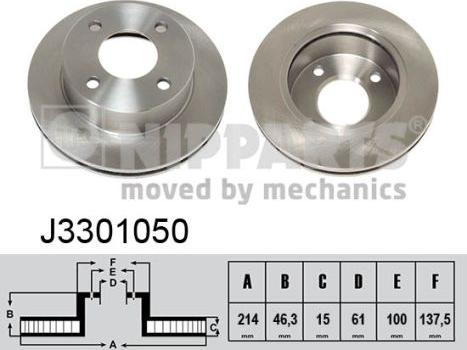 Nipparts J3301050 - Əyləc Diski furqanavto.az