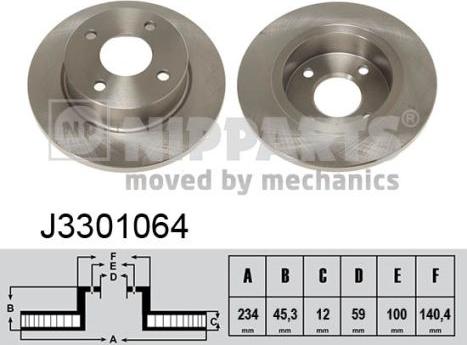 Nipparts J3301064 - Əyləc Diski furqanavto.az