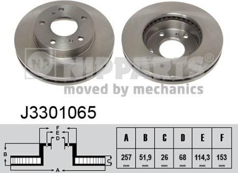 Nipparts J3301065 - Əyləc Diski furqanavto.az