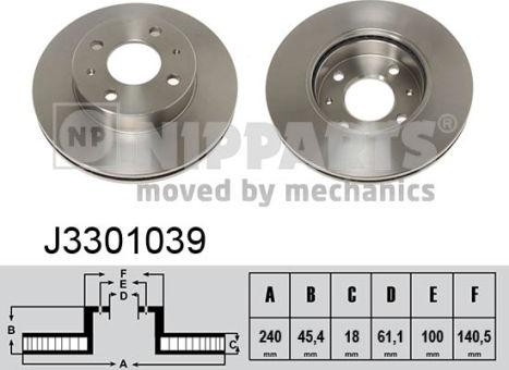 Nipparts J3301039 - Əyləc Diski furqanavto.az