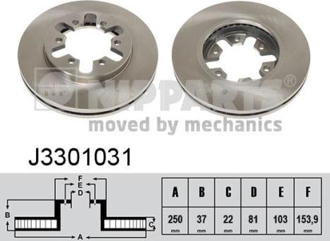 Nipparts J3301031 - Əyləc Diski furqanavto.az