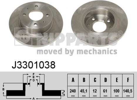 Nipparts J3301038 - Əyləc Diski furqanavto.az