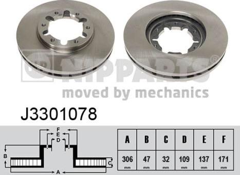 Nipparts J3301078 - Əyləc Diski furqanavto.az