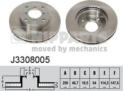 Nipparts J3308005 - Əyləc Diski furqanavto.az