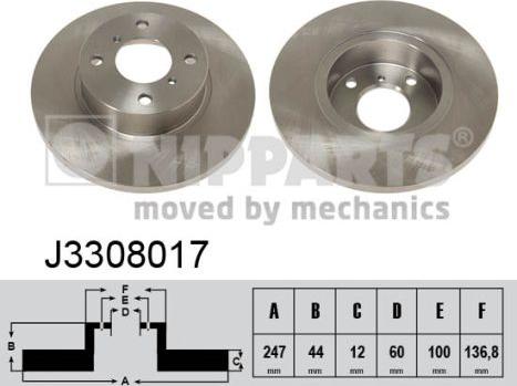 Nipparts J3308017 - Əyləc Diski furqanavto.az