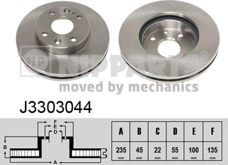 Nipparts J3303044 - Əyləc Diski furqanavto.az