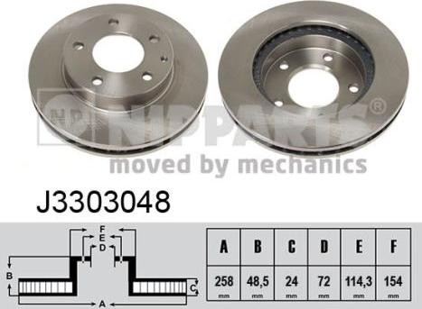 Nipparts J3303048 - Əyləc Diski furqanavto.az