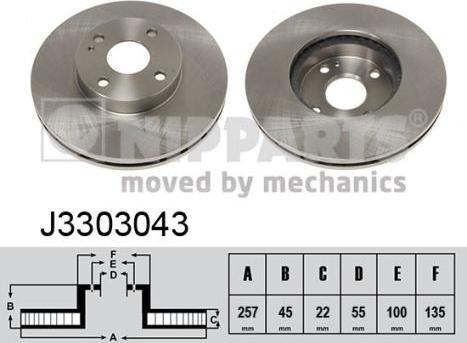 Nipparts J3303043 - Əyləc Diski furqanavto.az