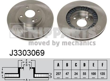 Nipparts J3303069 - Əyləc Diski furqanavto.az