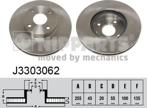 Nipparts J3303062 - Əyləc Diski furqanavto.az