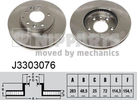 Nipparts J3303076 - Əyləc Diski furqanavto.az