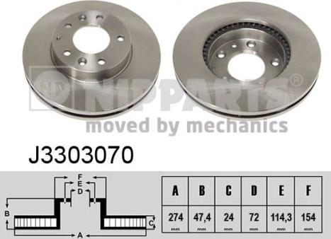 Nipparts J3303070 - Əyləc Diski furqanavto.az