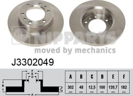 Nipparts J3302049 - Əyləc Diski furqanavto.az