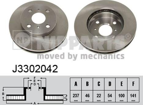 Nipparts J3302042 - Əyləc Diski furqanavto.az