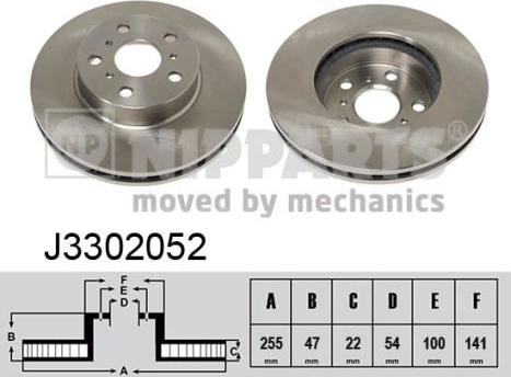 Nipparts J3302052 - Əyləc Diski furqanavto.az